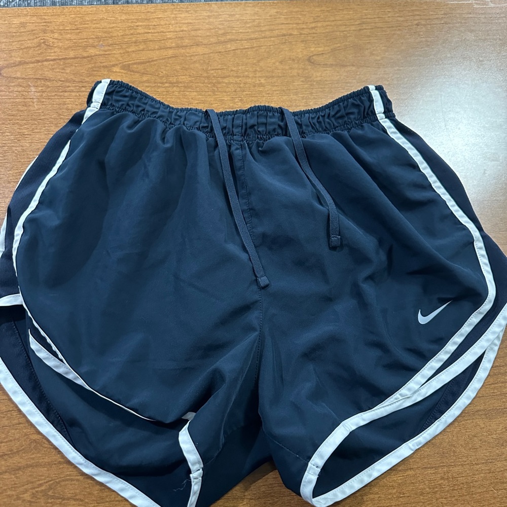 Nike Navy Blue Athletic Shorts with White Trim